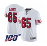 Youth San Francisco 49ers #65 Joshua Garnett Limited White Rush Vapor Untouchable 100th Season Football Jersey