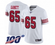 Youth San Francisco 49ers #65 Joshua Garnett Limited White Rush Vapor Untouchable 100th Season Football Jersey