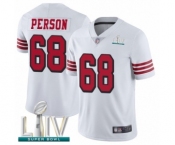 Youth San Francisco 49ers #68 Mike Person Limited White Rush Vapor Untouchable Super Bowl LIV Bound Football Jersey
