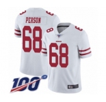 Youth San Francisco 49ers #68 Mike Person White Vapor Untouchable Limited Player 100th Season Football Jersey