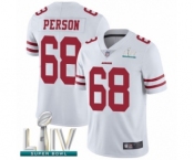 Youth San Francisco 49ers #68 Mike Person White Vapor Untouchable Limited Player Super Bowl LIV Bound Football Jersey