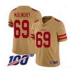 Youth San Francisco 49ers #69 Mike McGlinchey Limited Gold Inverted Legend 100th Season Football Jersey