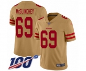 Youth San Francisco 49ers #69 Mike McGlinchey Limited Gold Inverted Legend 100th Season Football Jersey
