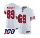 Youth San Francisco 49ers #69 Mike McGlinchey Limited White Rush Vapor Untouchable 100th Season Football Jersey