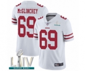 Youth San Francisco 49ers #69 Mike McGlinchey White Vapor Untouchable Limited Player Super Bowl LIV Bound Football Jersey