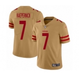 Youth San Francisco 49ers #7 Colin Kaepernick Limited Gold Inverted Legend Football Jersey