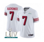 Youth San Francisco 49ers #7 Colin Kaepernick Limited White Rush Vapor Untouchable Super Bowl LIV Bound Football Jersey