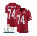 Youth San Francisco 49ers #74 Joe Staley Red Team Color Vapor Untouchable Limited Player Super Bowl LIV Bound Football Jersey