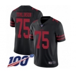 Youth San Francisco 49ers #75 Laken Tomlinson Black Vapor Untouchable Limited Player 100th Season Football Jersey