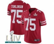 Youth San Francisco 49ers #75 Laken Tomlinson Red Team Color Vapor Untouchable Limited Player Super Bowl LIV Bound Football Jersey