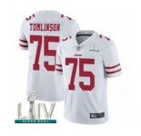 Youth San Francisco 49ers #75 Laken Tomlinson White Vapor Untouchable Limited Player Super Bowl LIV Bound Football Jersey