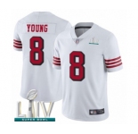 Youth San Francisco 49ers #8 Steve Young Limited White Rush Vapor Untouchable Super Bowl LIV Bound Football Jersey