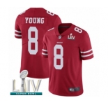 Youth San Francisco 49ers #8 Steve Young Red Team Color Vapor Untouchable Limited Player Super Bowl LIV Bound Football Jersey