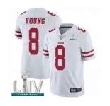 Youth San Francisco 49ers #8 Steve Young White Vapor Untouchable Limited Player Super Bowl LIV Bound Football Jersey