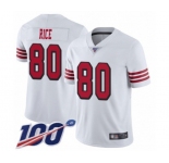 Youth San Francisco 49ers #80 Jerry Rice Limited White Rush Vapor Untouchable 100th Season Football Jersey