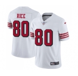 Youth San Francisco 49ers #80 Jerry Rice Limited White Rush Vapor Untouchable Football Jersey