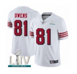 Youth San Francisco 49ers #81 Terrell Owens Limited White Rush Vapor Untouchable Super Bowl LIV Bound Football Jersey