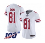 Youth San Francisco 49ers #81 Terrell Owens White Vapor Untouchable Limited Player 100th Season Football Jersey