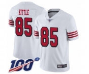 Youth San Francisco 49ers #85 George Kittle Limited White Rush Vapor Untouchable 100th Season Football Jersey