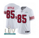 Youth San Francisco 49ers #85 George Kittle Limited White Rush Vapor Untouchable Super Bowl LIV Bound Football Jersey