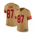 Youth San Francisco 49ers #87 Dwight Clark Limited Gold Inverted Legend Football Jersey