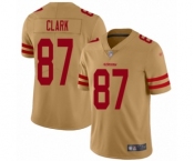 Youth San Francisco 49ers #87 Dwight Clark Limited Gold Inverted Legend Football Jersey