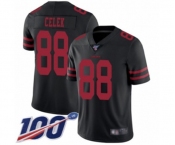 Youth San Francisco 49ers #88 Garrett Celek Black Vapor Untouchable Limited Player 100th Season Football Jersey