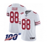 Youth San Francisco 49ers #88 Garrett Celek White Vapor Untouchable Limited Player 100th Season Football Jersey