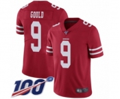 Youth San Francisco 49ers #9 Robbie Gould Red Team Color Vapor Untouchable Limited Player 100th Season Football Jersey