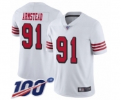 Youth San Francisco 49ers #91 Arik Armstead Limited White Rush Vapor Untouchable 100th Season Football Jersey