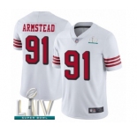 Youth San Francisco 49ers #91 Arik Armstead Limited White Rush Vapor Untouchable Super Bowl LIV Bound Football Jersey
