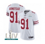 Youth San Francisco 49ers #91 Arik Armstead White Vapor Untouchable Limited Player Super Bowl LIV Bound Football Jersey
