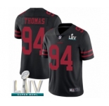 Youth San Francisco 49ers #94 Solomon Thomas Black Vapor Untouchable Limited Player Super Bowl LIV Bound Football Jersey