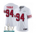 Youth San Francisco 49ers #94 Solomon Thomas Limited White Rush Vapor Untouchable Super Bowl LIV Bound Football Jersey