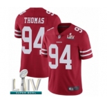 Youth San Francisco 49ers #94 Solomon Thomas Red Team Color Vapor Untouchable Limited Player Super Bowl LIV Bound Football Jersey