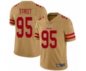 Youth San Francisco 49ers #95 Kentavius Street Limited Gold Inverted Legend Football Jersey