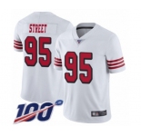 Youth San Francisco 49ers #95 Kentavius Street Limited White Rush Vapor Untouchable 100th Season Football Jersey