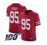 Youth San Francisco 49ers #95 Kentavius Street Red Team Color Vapor Untouchable Limited Player 100th Season Football Jersey