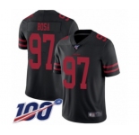Youth San Francisco 49ers #97 Nick Bosa Black Vapor Untouchable Limited Player 100th Season Football Jersey