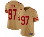 Youth San Francisco 49ers #97 Nick Bosa Limited Gold Inverted Legend Football Jersey