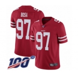Youth San Francisco 49ers #97 Nick Bosa Red Team Color Vapor Untouchable Limited Player 100th Season Football Jersey