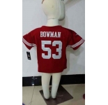 nike kids jerseys san francisco 49ers #53 bowman red[nike]