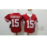 nike kids nfl jerseys san francisco 49ers #15 crabtree red[nike]