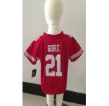 nike kids nfl jerseys san francisco 49ers #21 frank gore red[nike]