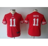 nike youth nfl jerseys san francisco 49ers #11 smith red[nike]