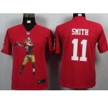 nike youth nfl jerseys san francisco 49ers #11 smith red[portrait fashion]