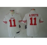 nike youth nfl jerseys san francisco 49ers #11 smith white[nike limited]