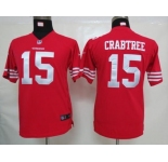 nike youth nfl jerseys san francisco 49ers #15 crabtree red[nike]