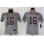 nike youth nfl jerseys san francisco 49ers #16 montana grey[Elite lights out]