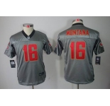 nike youth nfl jerseys san francisco 49ers #16 montana grey[Elite shadow]